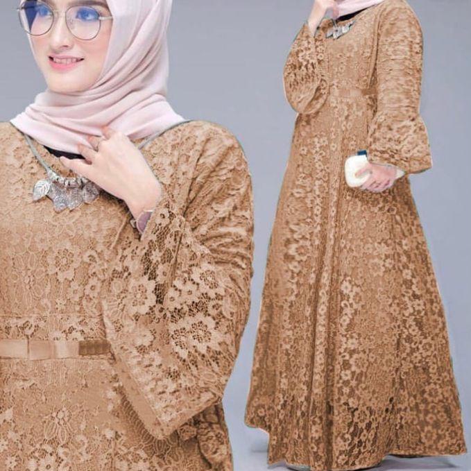 ❇ MAXI YUNITA/GAMIS FULL BRUKAT/GAMIS BUSUI/GAMIS UNDANGAN ✯