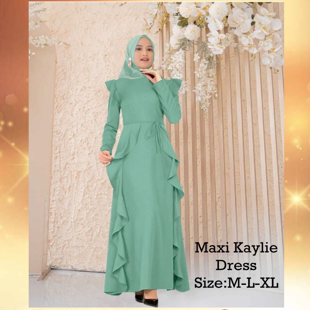 Gamis Wanita Busui Tren Kekinian Model Kerutan/Maxi Kaylie Dress 3 Size M-L-XL Matt Moscrepe