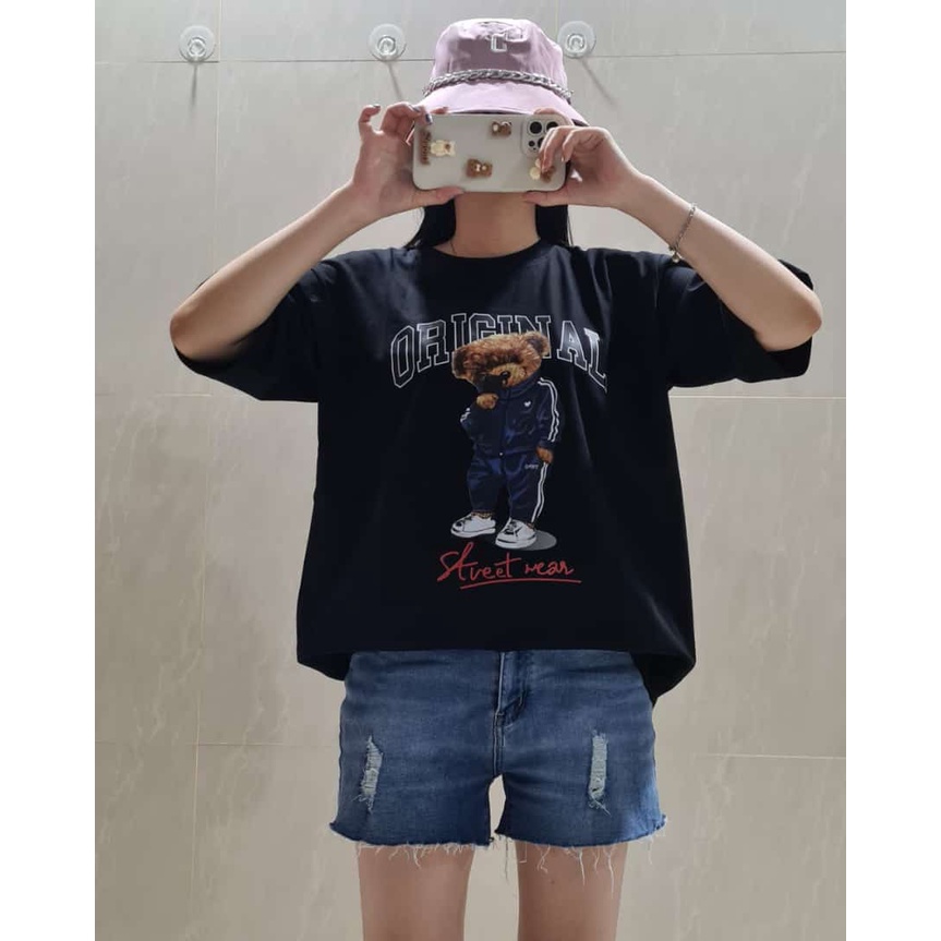 Baju Kaos Hitam Keren Lengan Pendek/Tshirt Baju Kaos Cewek Cowok Motif Kekinian Sr 05 ( REAL PICS )