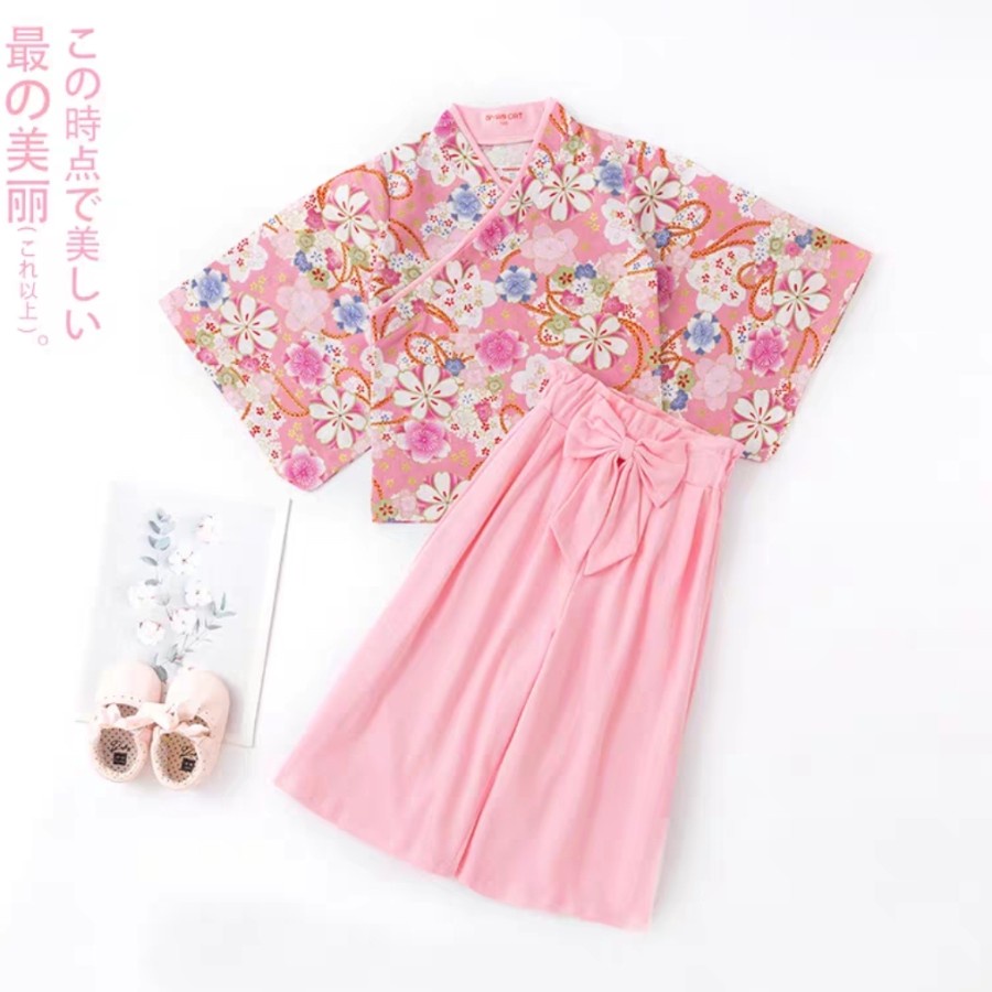 Japan Kimono Set For Girl Setelan Kimono Jepang