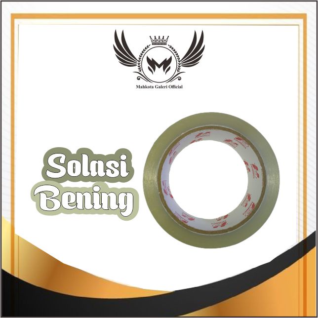 PROMO GILA !!! Solasi Lakban BENING BESAR 100 yard Solasi / Lakban Murah diameter 4.8 mm