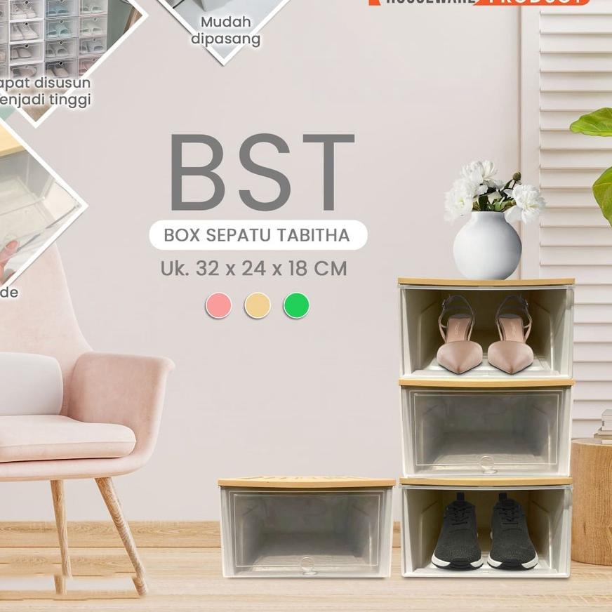 ♚ Box Sepatu Susun Tabitha Minimalis Box Sepatu Murah Container Box Tabitha BST ♣
