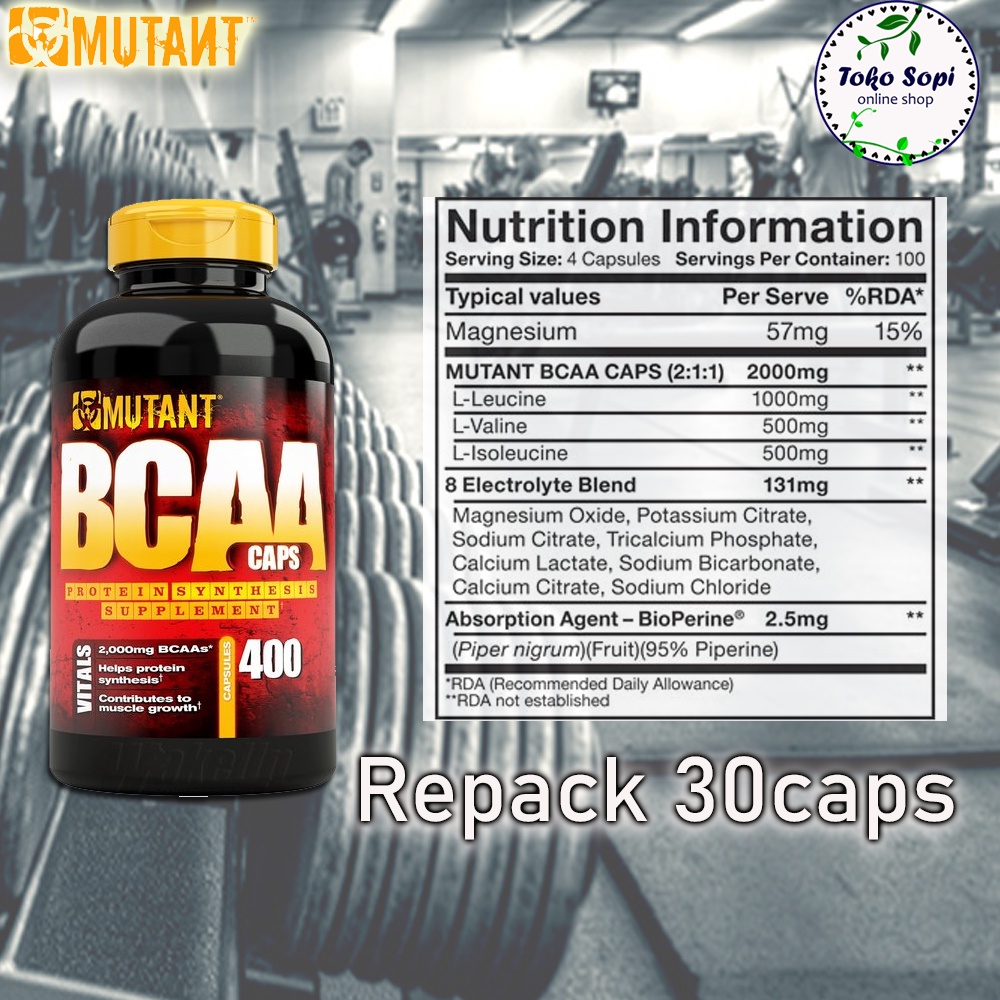 BCAA MUTANT Kapsul ECER REPACK MUTANT BCAA Capsul
