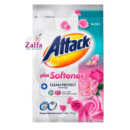 Attack Plus Softener Detergen Bubuk 750 g (POUCH)