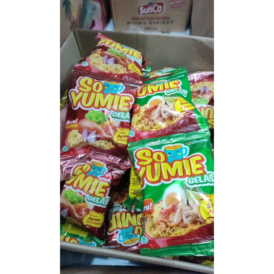 So yumie gelas ( 1 renceng isi 10 ) mie dalam gelas enak dan murah