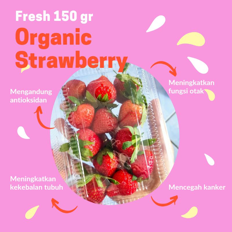 

Stroberi / Strawberry Fresh Organik 150 gram