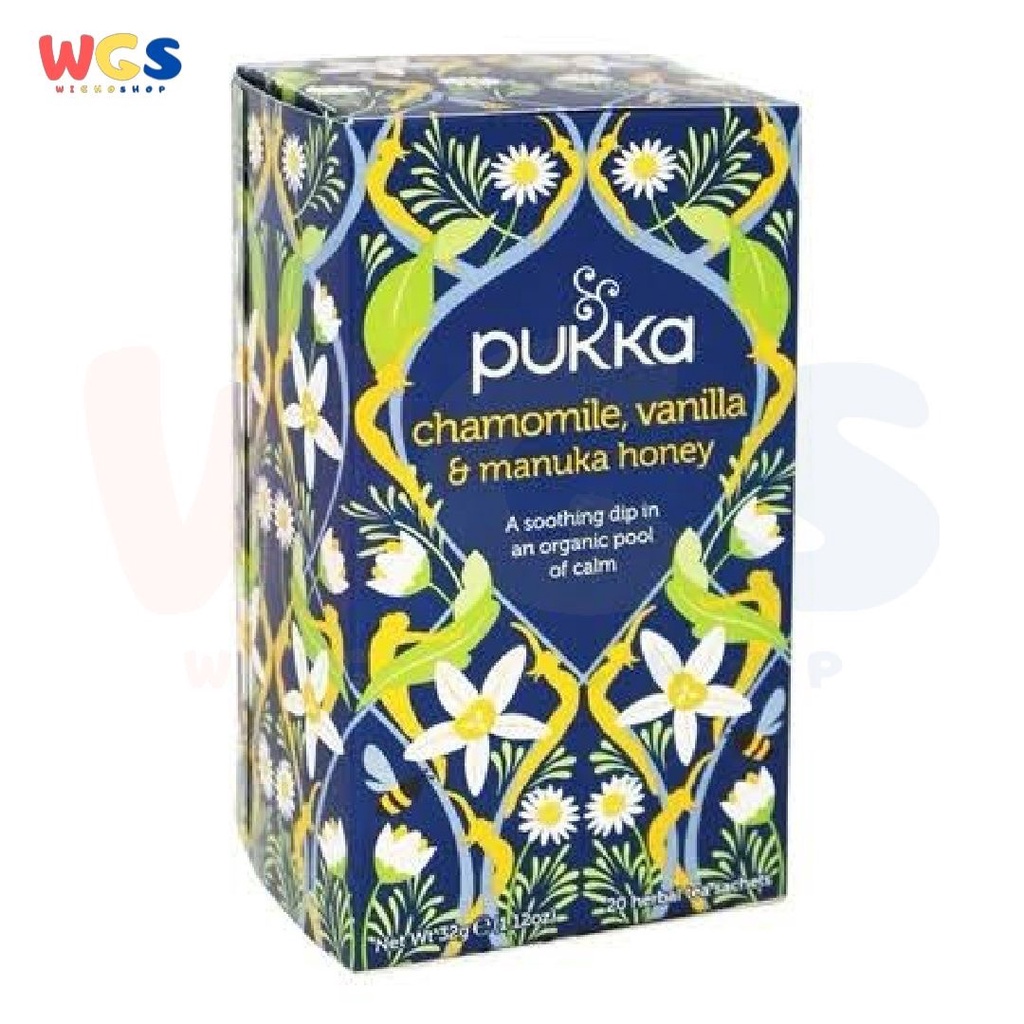 Pukka Chamomile, Vanilla &amp; Manuka Honey Caffeine Free 20 Tea Bags 32gr