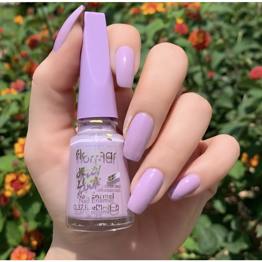 JL19 Tender Lilac - Flormar Nail Enamel Jelly Look - Flormar Nail Polish - Cat Kuku Halal Turki - Ku