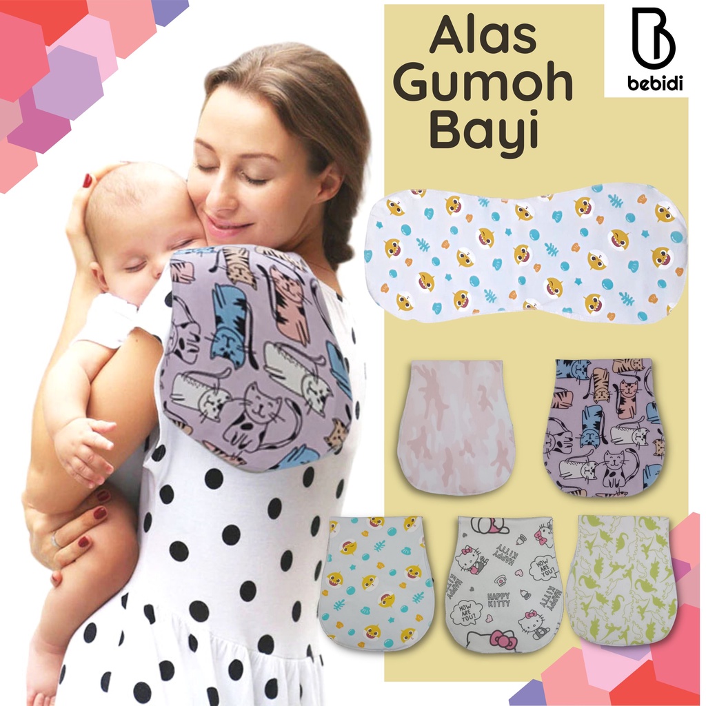 GREEN DINO Alas Gumoh Bayi Kaos Lembut bisa dicuci sapu tangan celemek lap bayi