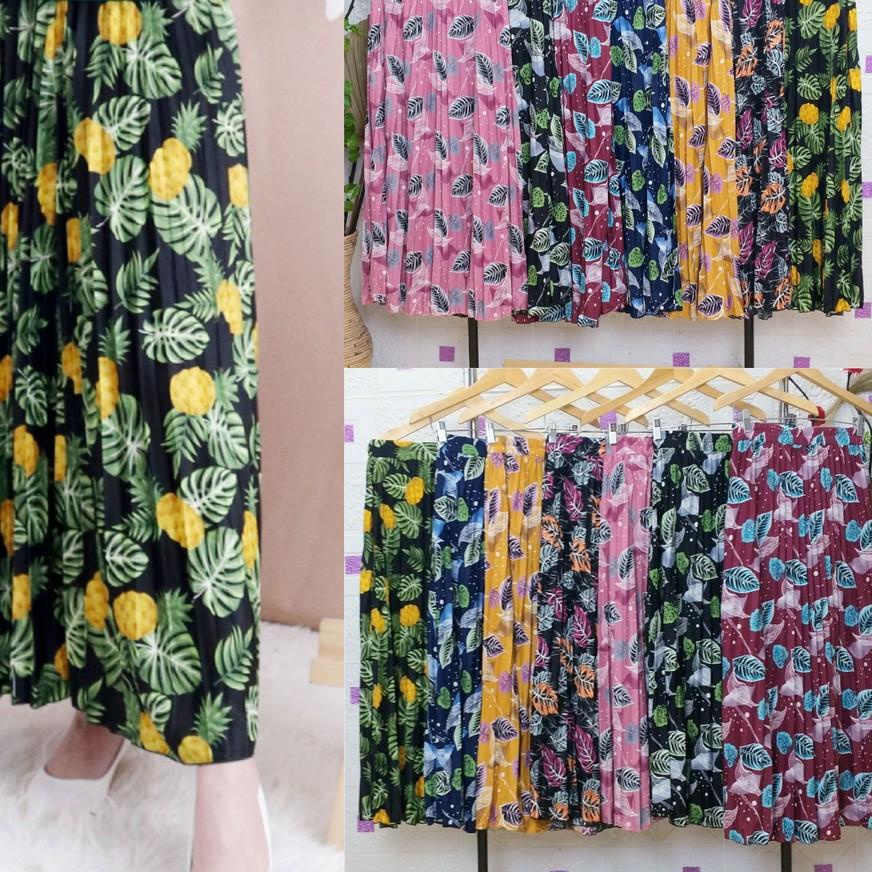 ✭ Rok plisket panjang Corak/Motif Rok panjang/muslim/Mayung/Payung Terbaru Termurah Terlaris ✯