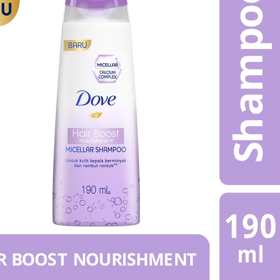 ✨Grosir✨ Dove Micellar Shampoo Hair Boost Nourishment Perawatan Rambut Rontok 190Ml grosir