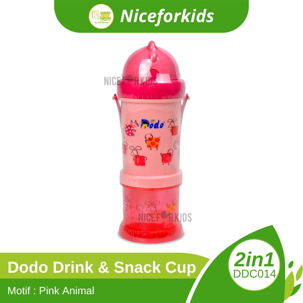 Dodo Drink and Snack Cup 2 in 1 / Botol Minum dan Wadah Cemilan