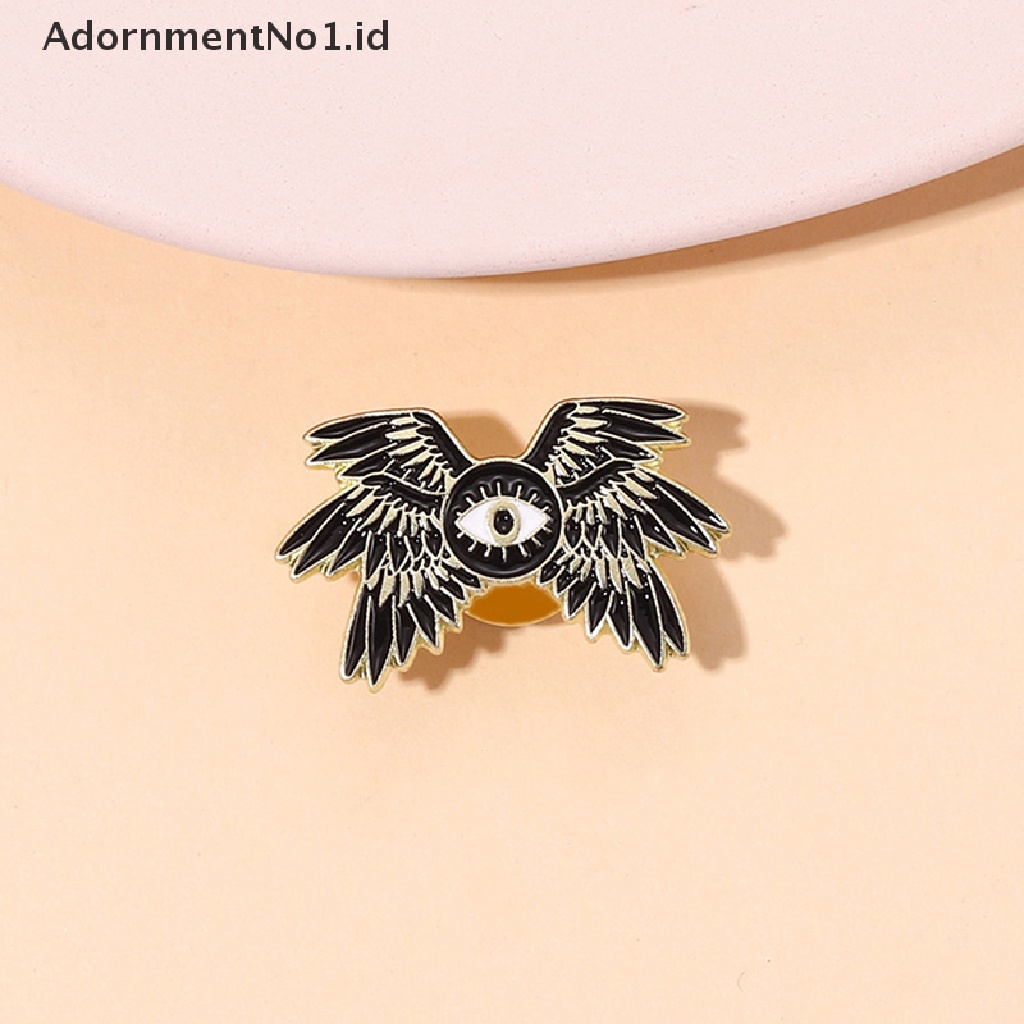 [AdornmentNo1] Mata Horus Seraph Sayap Enamel Lencana Bros DIY Ransel Kerah Lapel Pin Aksesoris Perhiasan Pesta [ID]