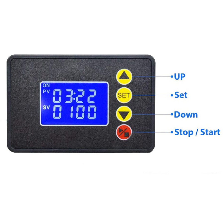 Digital Time Delay Relay LED Display Cycle Timer Control Switch Adjustable Timing AC 220V