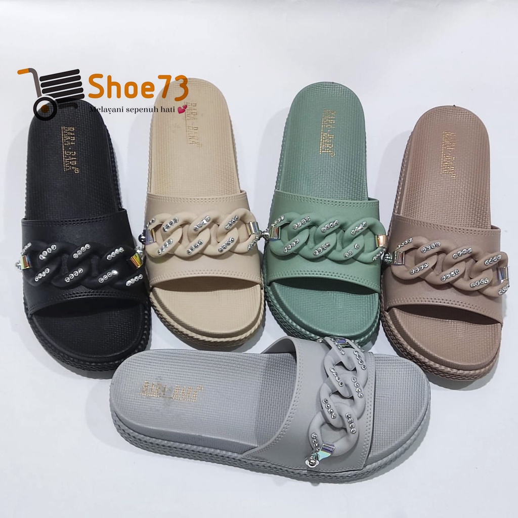 BARA BARA JSL 895 V - 35WB l Sandal selop rantai jelly wanita l Sendal kokop cewek impor