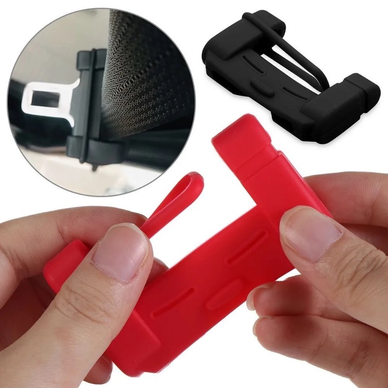 Universal Car Seatbelt Buckle Silicone Protection Case/Penutup Gesper Sabuk Pengaman Otomotif Anti Gores/Aksesoris Dekoratif Internal Kendaraan