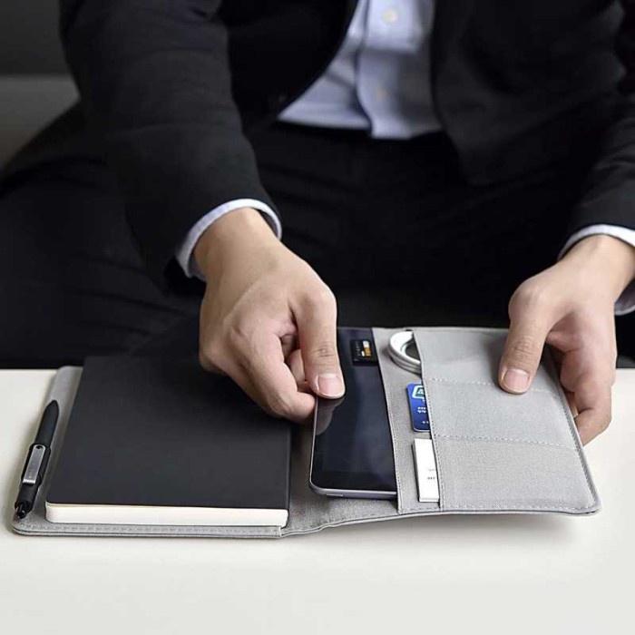 

Terlaris Cover Buku Catatan Kerja Meeting Business Case Notebook With Slot Card