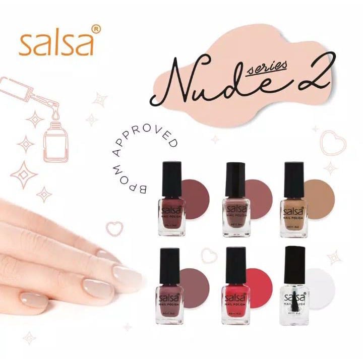 SALSA NAIL POLISH NUDE 8ml Ecer / Salsa Kutek Nude Ecer Kosmetik Arjuna