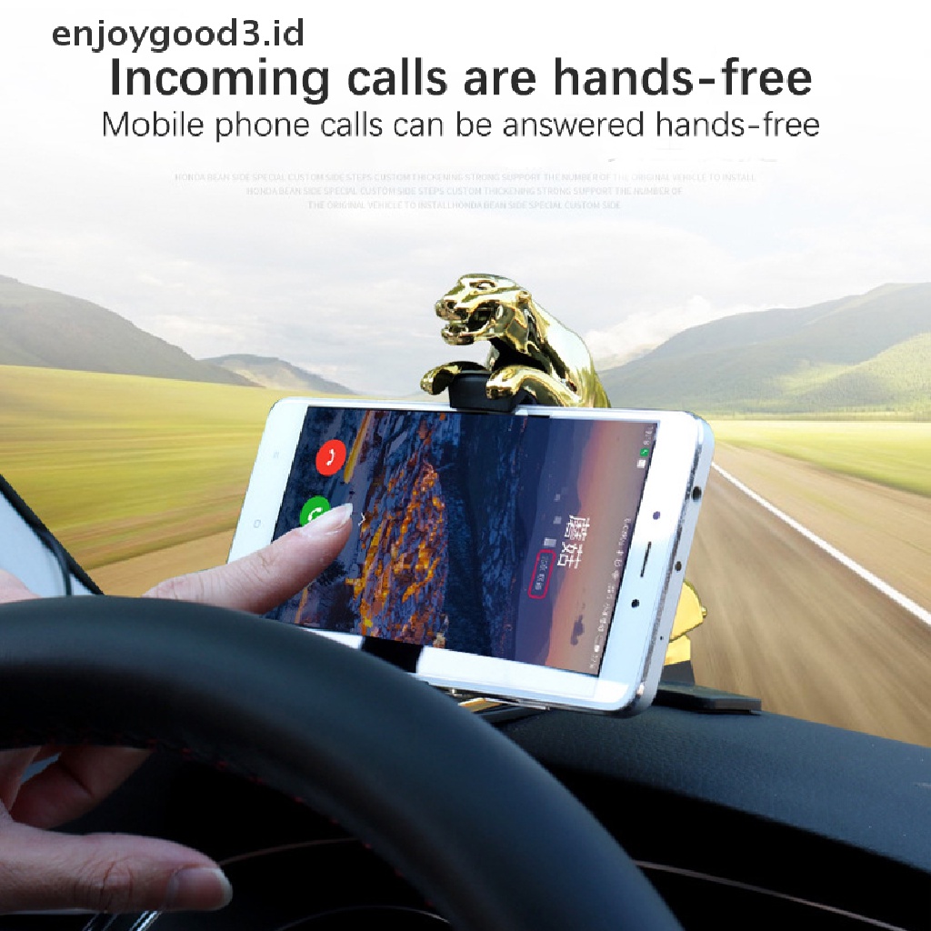 【 Rready Stock 】 1Pc Cool Cheetah Car Phone Holder Central Control Dashboard Phone GPS Stand （ ID ）