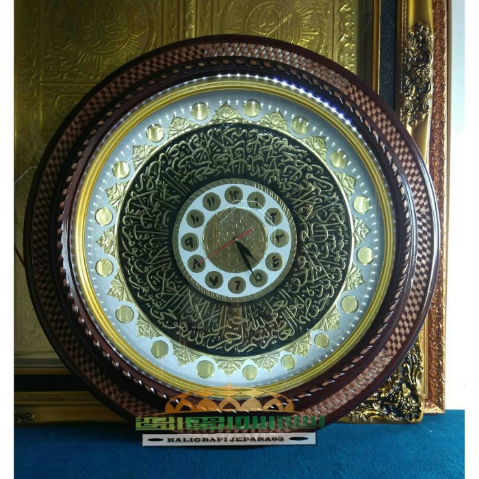 Jam Dinding Kaligrafi Ayat kursi Murah Ukuran Besar