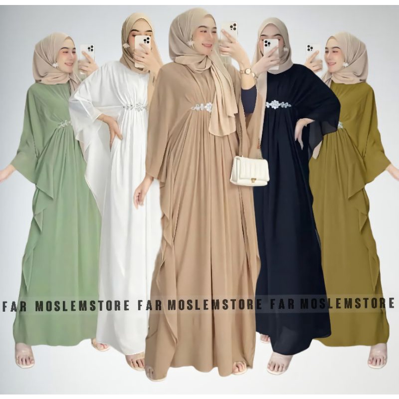 SAIMA KAFTAN CERUTY BABYDOLL APLIKASI RENDA/GAMIS KAFTAN PREMIUM/KAFTAN LEBARAN TERBARU/FAR MOSLEMSTORE