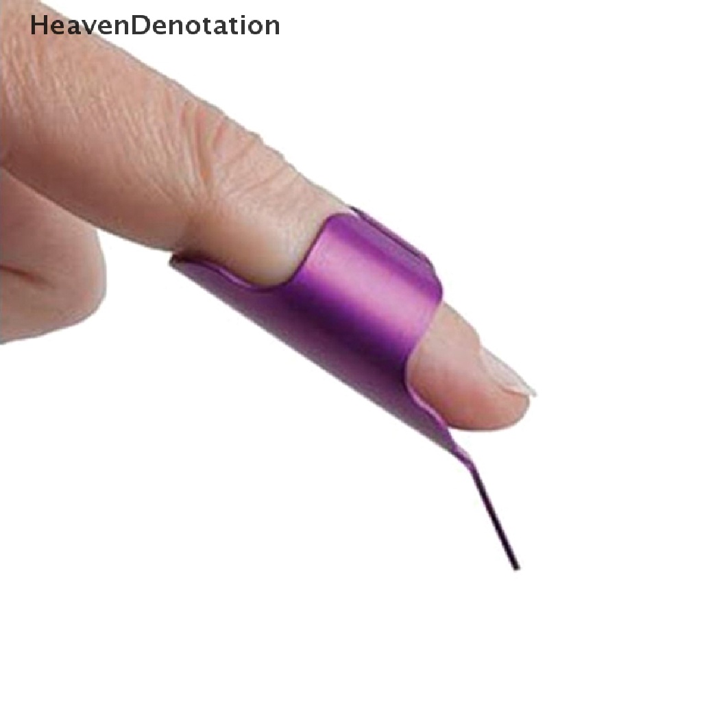 [HeavenDenotation] 1pcs Jahit Fingerthing Pusher Jahit Plastik Pelindung Jari Kain Cloth Alat Setrika Finger Thing Pusher Thread Controller HDV