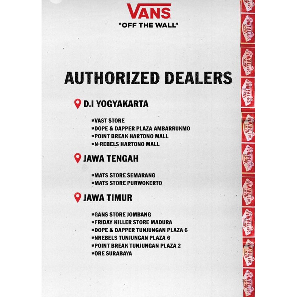 IKAT PINGGANG VANS OFF THE WALL | LONGDEPPSTER 3 WEB BELT CHECK BLACK WHITE