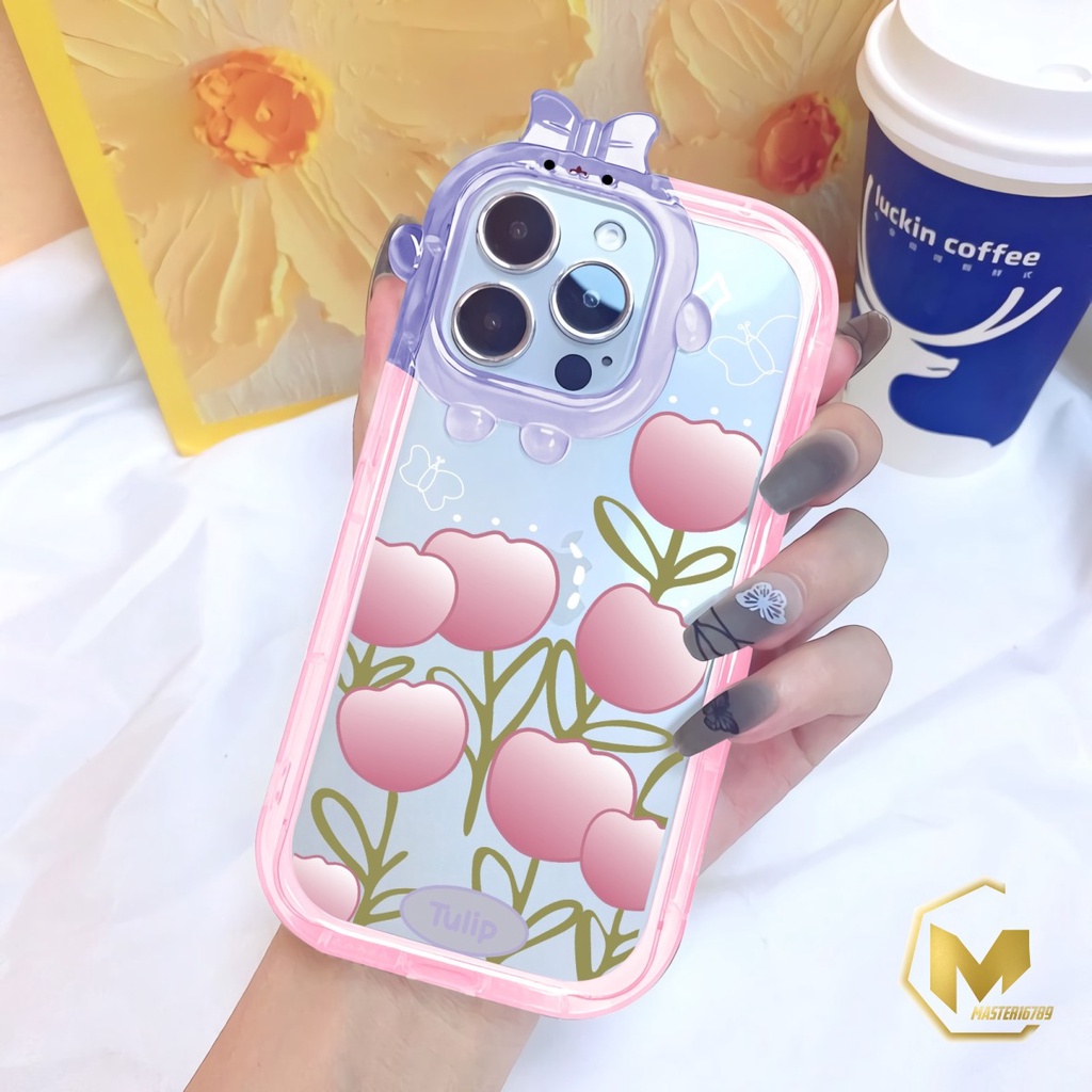 SS142 SOFTCASE MOTIF BUNGA TULIP FOR IPHONE X XS XR XS MAX 11 12 13 14 PRO MAX MA3994