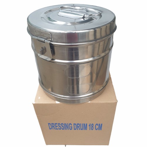 Tromol Kasa Steril 18 cm Dressing Drum