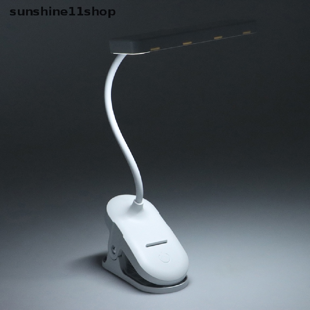 Sho Lampu Meja Dengan Klip Peredupan Stepless Led Lamp Rechargeable Bedside Night Light N