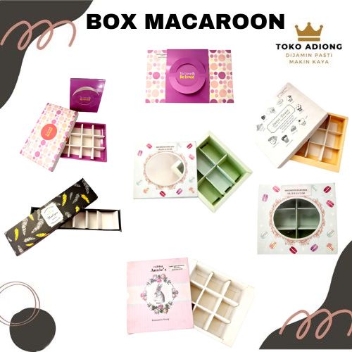 BOX MACAROON / dos macaroon / kardus cookies / box cookies / box cokelat