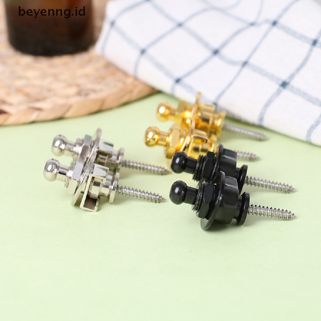 Beyen 2pcs Strap Lock Gitar Botton Schaller Straplocks Bass Akustik Elektrik ID