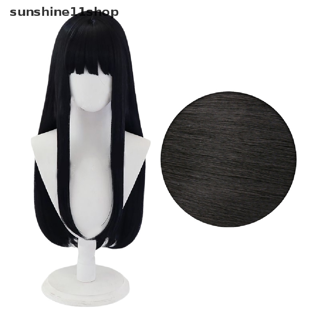 Sho Anime Lycoris Recoil Takina Inoue Cosplay Wig Hitam Panjang Wig Cosplay Anime Rambut Palsu N