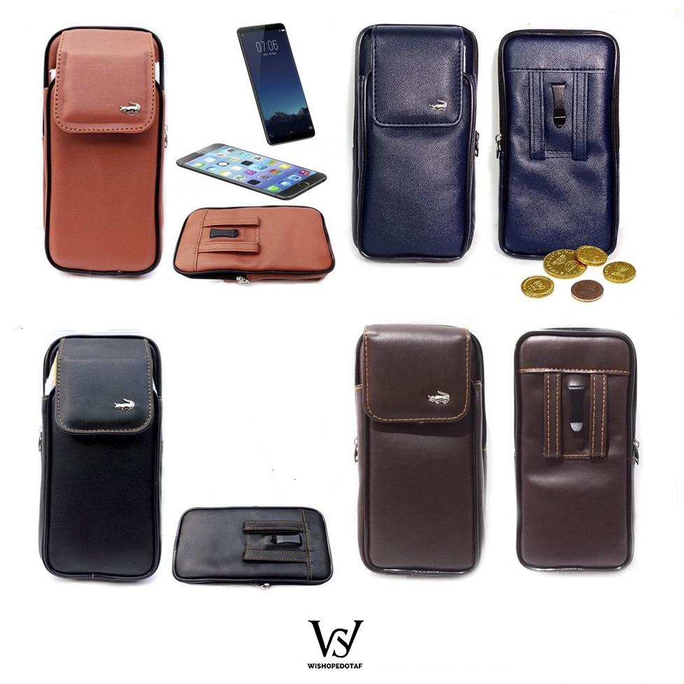 Produk Terkeren Minggu Ini [Dapat Emas] Promo Murah Dompet Pinggang kulit 2 Hp Pria Kombinasi murah