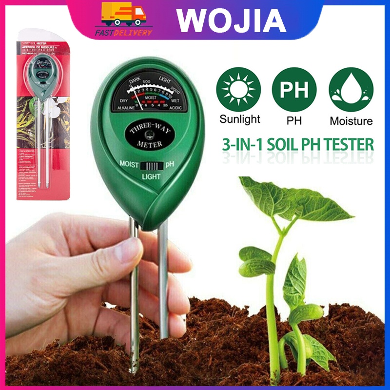 Digital Soil Moisture Analyzer Tester Meter Alat Ukur pH Tanah 3 in 1