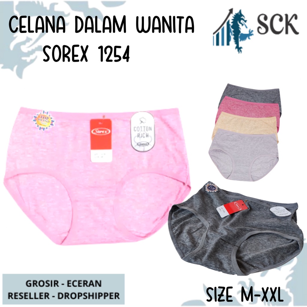 CD Wanita SOREX 1254 soft / Celana Dalam Perempuan SOREX Cotton Rich / Pakaian Dalam Grosir - sckmenwear GROSIR