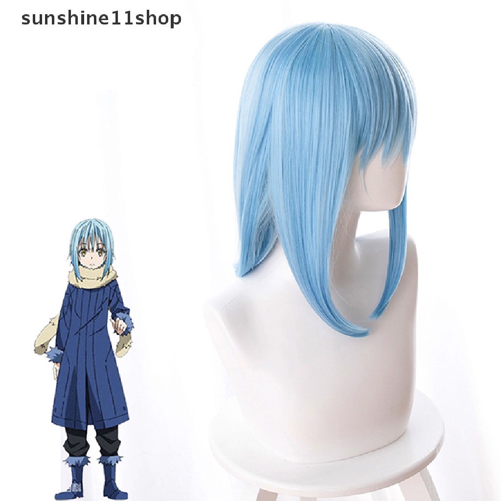 Sho Saat Itu Aku Berelinisasi Jadi Slime Cosplay Wig Rimuru Tempest Wig Biru N