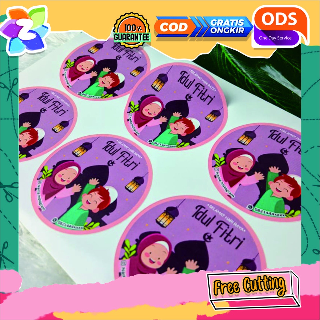 

Cetak Sticker Label Bulat Idul Fitri Stiker Lebaran Toples Label Kue