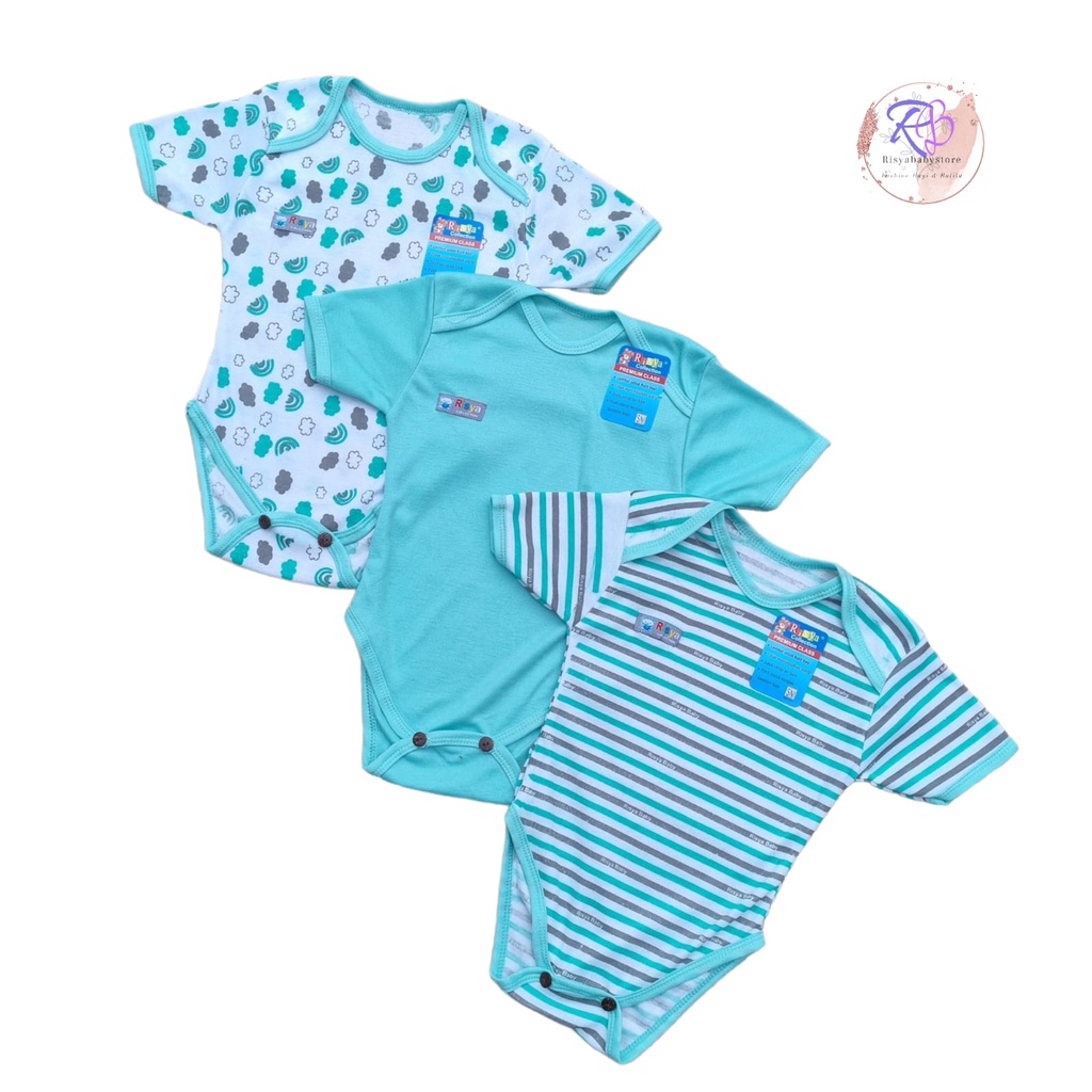 3 pcs jumper bayi lengan pendek variasi jumper bayi newborn baju bayi lengan pendek kaos 3pcs jumper kualitas SNI