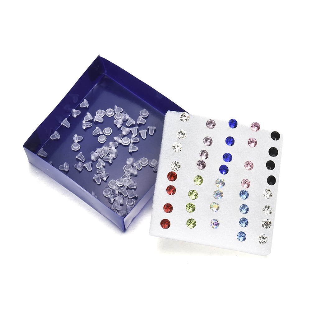 20pasang/set2per3 /4/5MM woman fashion Berlian Imitasi Elegan mini ear stud Earrings Hadiah Perhiasan