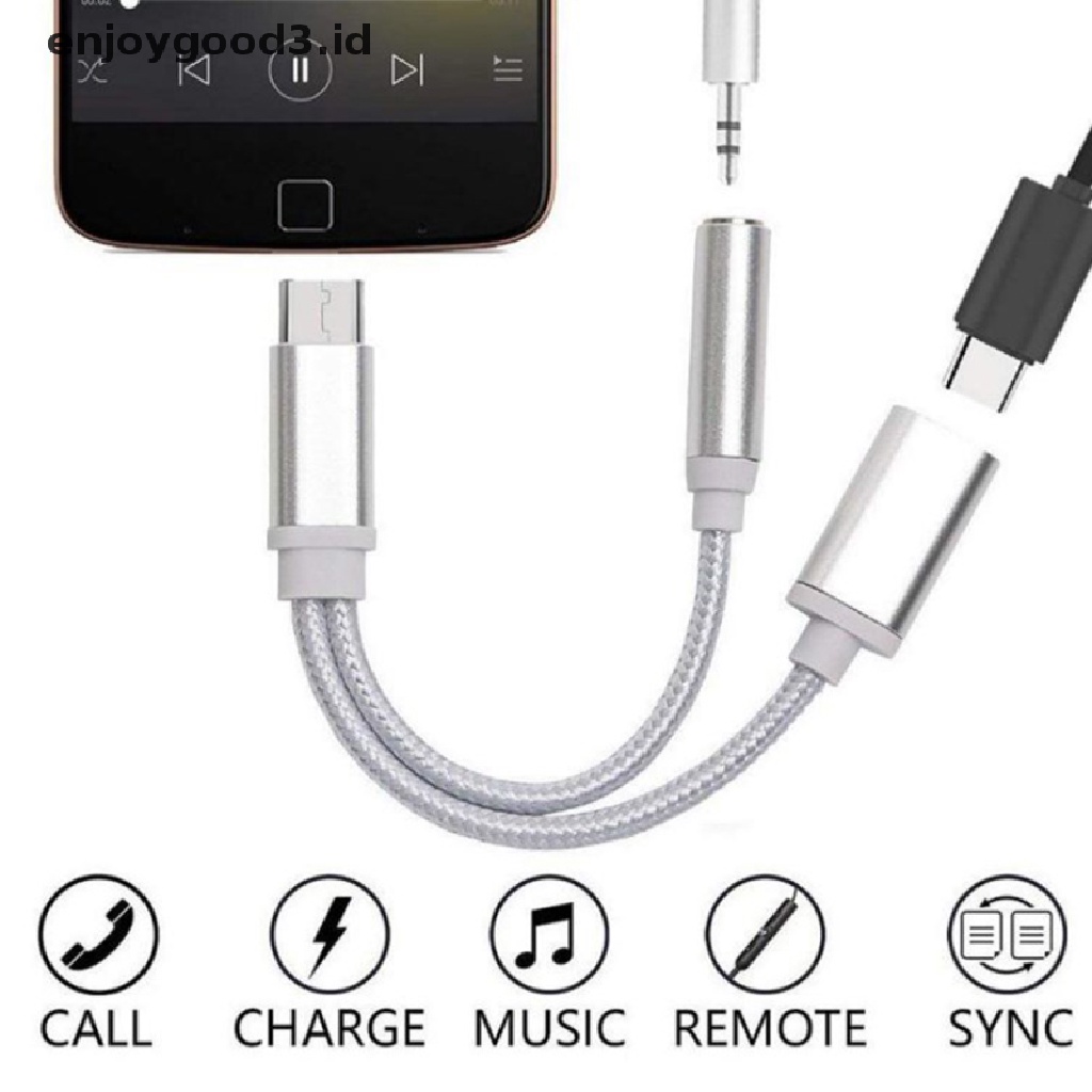 【 Rready Stock 】 USB Type C To 3.5mm Aux Adapter Jack Audio Cable Earphone Cable Converter （ ID ）