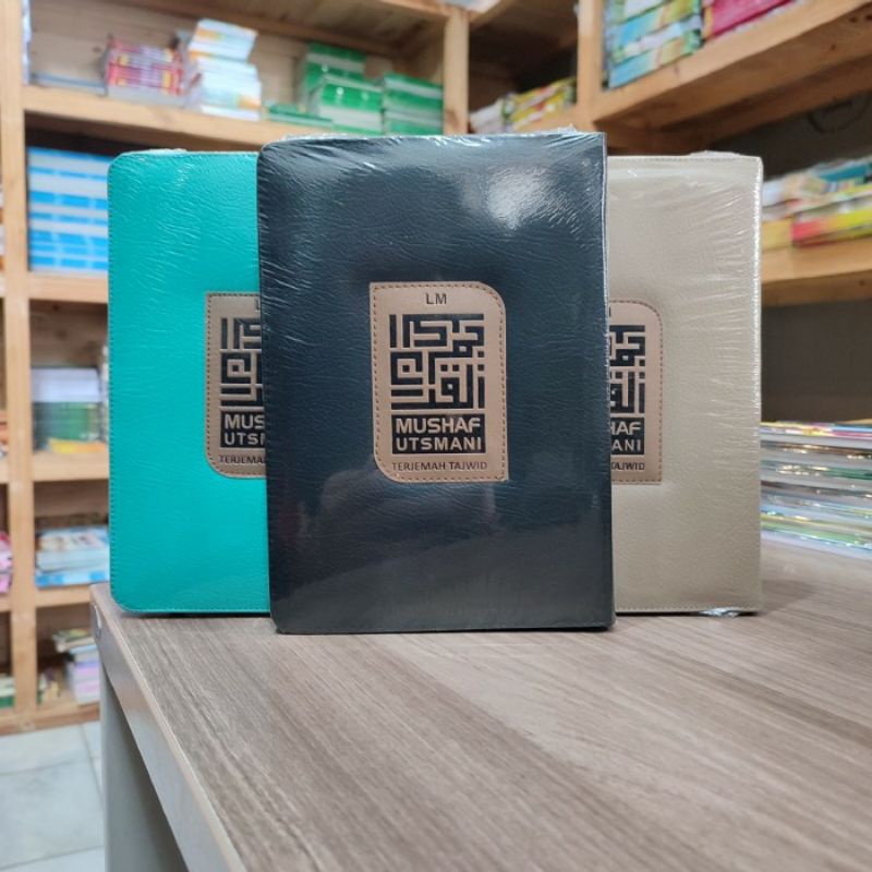 ALQURAN MUSHAF UTSMANI A5, AL QURAN TAJWID TERJEMAH UKURAN A5 COVER KULIT RESLETING