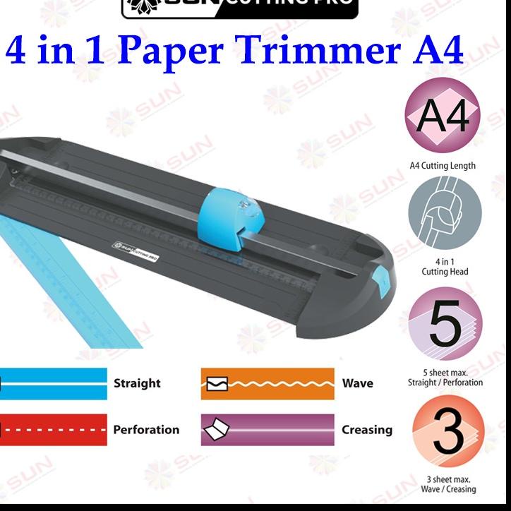 

Kodei7I2u Alat Potong Kertas 4 in 1 A4/A3 Vertikal 30 cm - SUN Cutting Pro CP-MT401A4 Paper Cutter Trimmer Multifungsi A5/A4/A3 untuk Potong / Garis Lipat Perforation / Putus putus Creasing / Potong Gelombang Wave