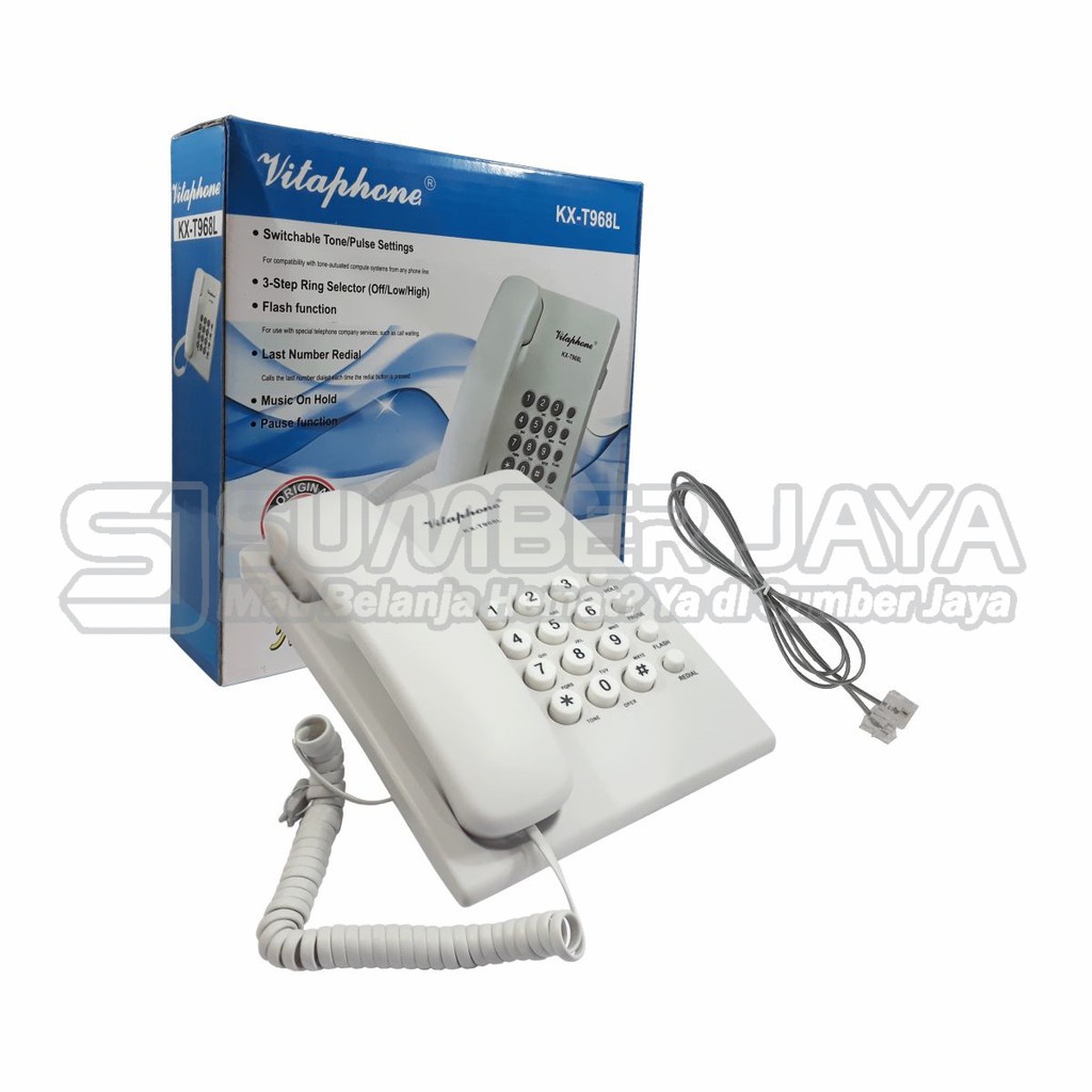 Telp Telephone Phone Telepon Rumah Kantor Vitaphone KX - T 968 L