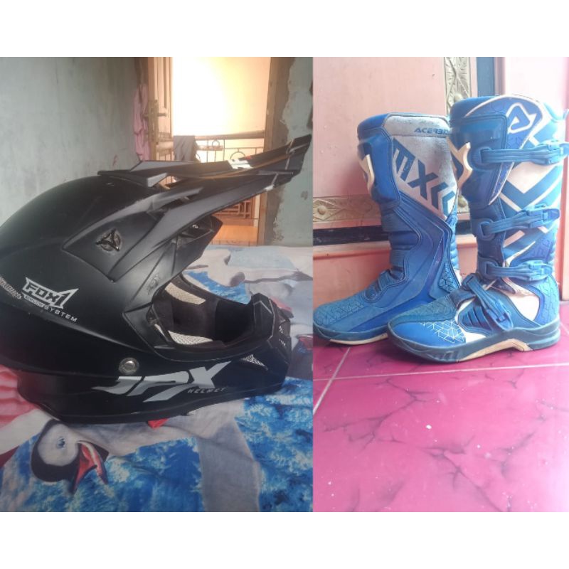 Sepatu Accerbis dan Helm JPX Second/Bekas