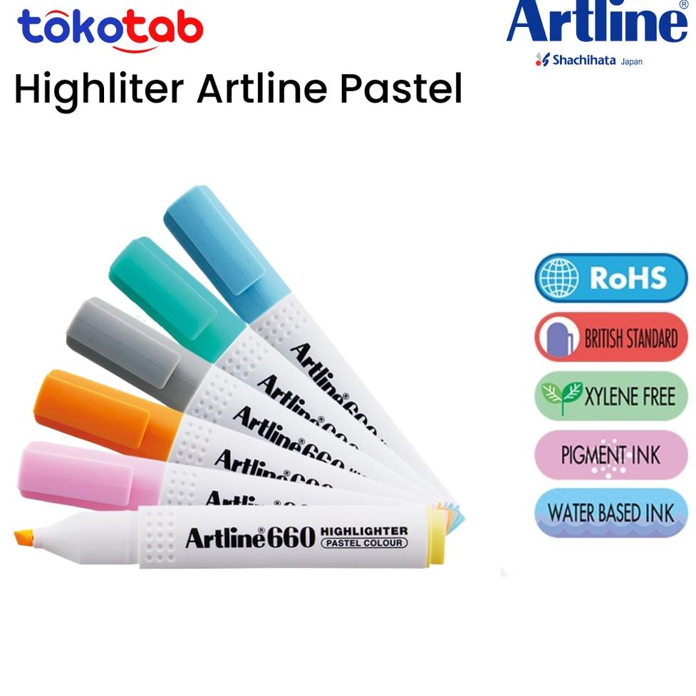 

W80 Tokotab - Artline Highlighter Pastel Textliner EK-660 Penanda Tulisan PROMO と