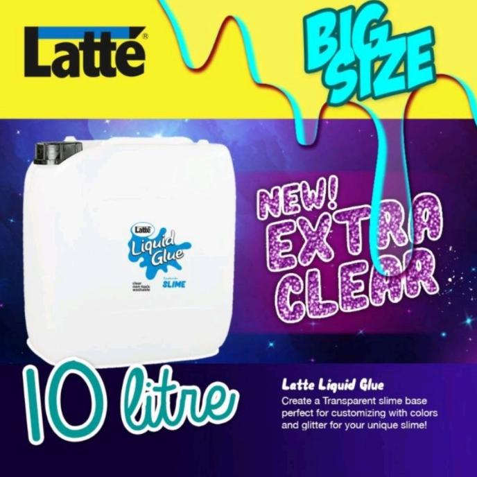 

lem latte liquid glue perekat clear untuk slime