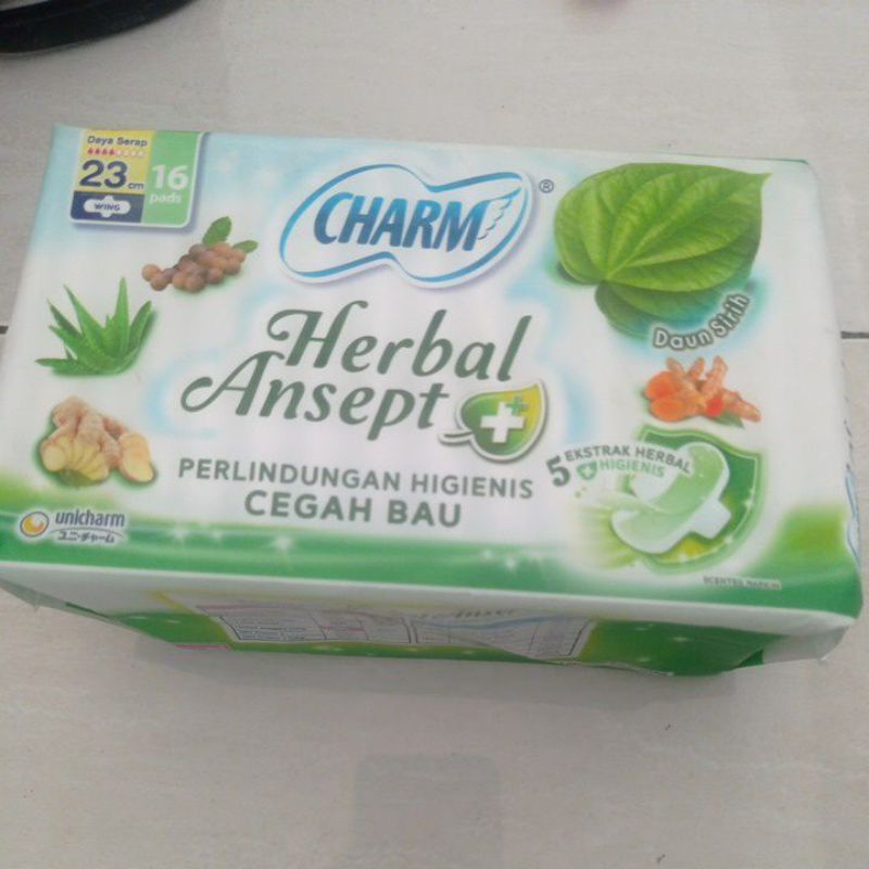Pembalut Wanita Charm Herbal 23cm 16 pads