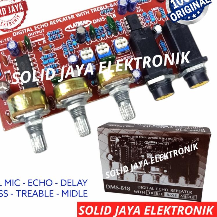 ♨ KIT DIGITAL ECHO REPEATER DMS-618 MIC BASS TREABLE MIDLE VOKAL DMS618 DMS 618 MIK VOKAL MIDLLE KAR