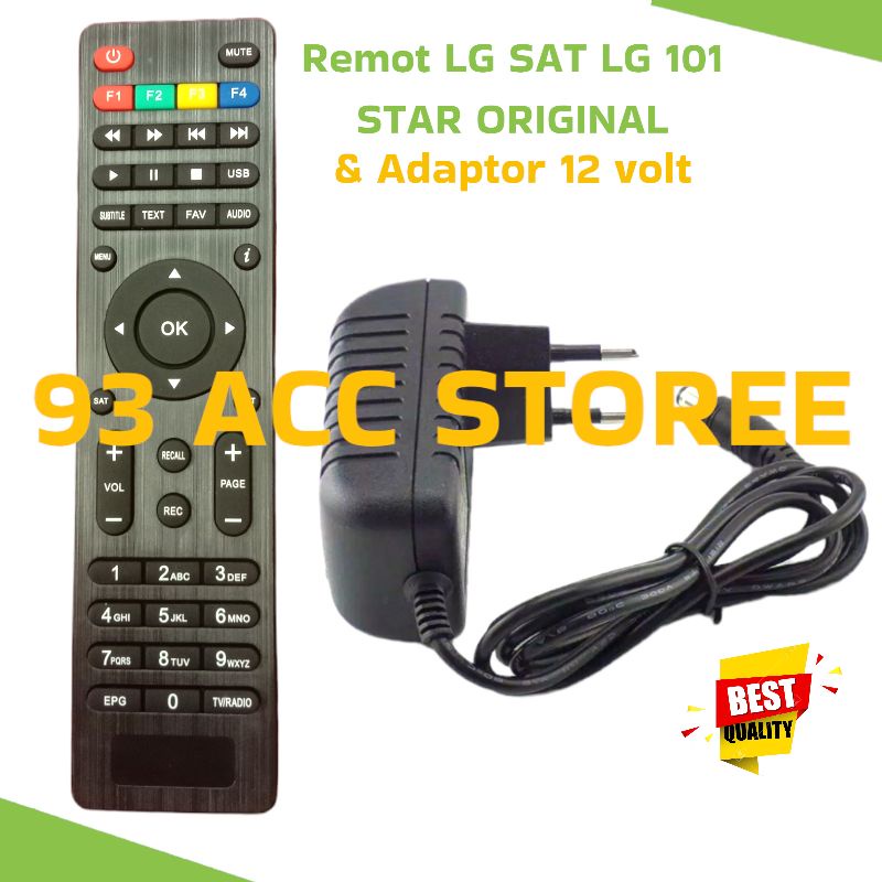 REMOT RECIVER RECIVER LG SAT 101 STAR ORIGINAL PLUS ADAPTOR 12 VOLT